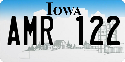 IA license plate AMR122