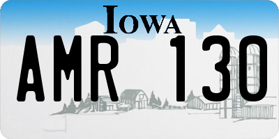 IA license plate AMR130