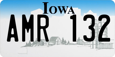 IA license plate AMR132