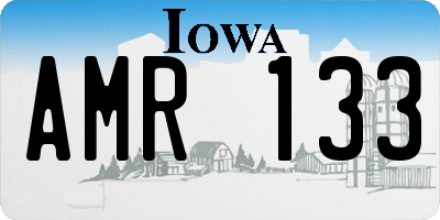 IA license plate AMR133