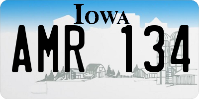 IA license plate AMR134