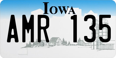 IA license plate AMR135
