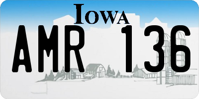 IA license plate AMR136