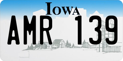 IA license plate AMR139