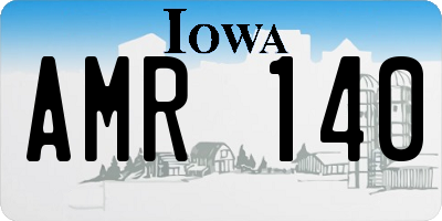 IA license plate AMR140