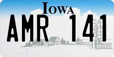IA license plate AMR141
