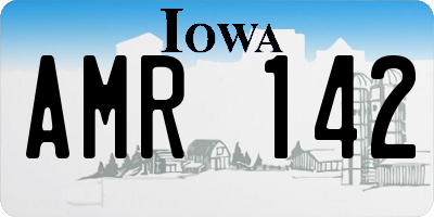 IA license plate AMR142