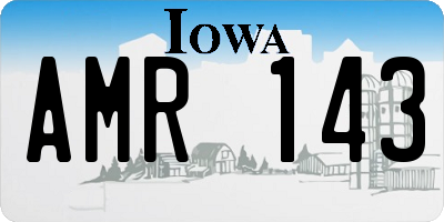 IA license plate AMR143