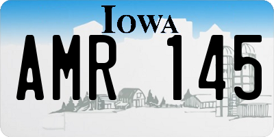 IA license plate AMR145