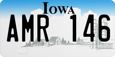 IA license plate AMR146
