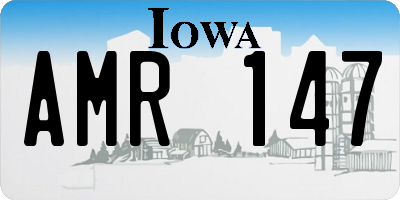 IA license plate AMR147