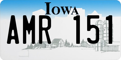 IA license plate AMR151