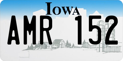 IA license plate AMR152