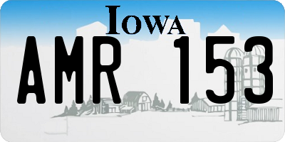 IA license plate AMR153