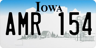 IA license plate AMR154
