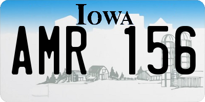 IA license plate AMR156