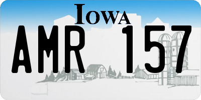 IA license plate AMR157