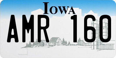 IA license plate AMR160