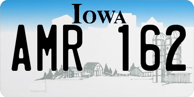 IA license plate AMR162