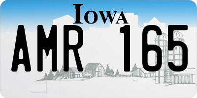 IA license plate AMR165