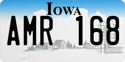 IA license plate AMR168