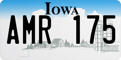 IA license plate AMR175