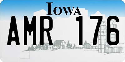 IA license plate AMR176