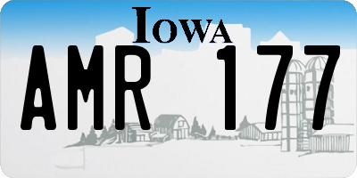IA license plate AMR177