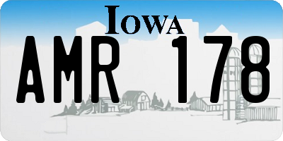 IA license plate AMR178