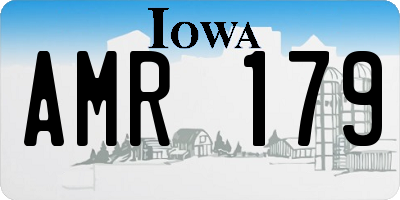 IA license plate AMR179