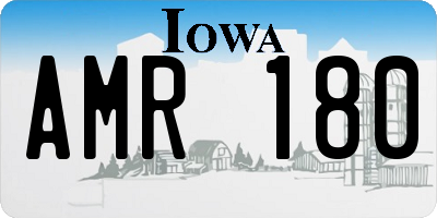 IA license plate AMR180