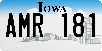 IA license plate AMR181