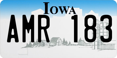 IA license plate AMR183