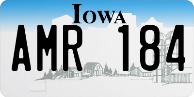 IA license plate AMR184