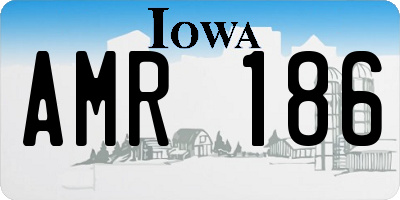 IA license plate AMR186