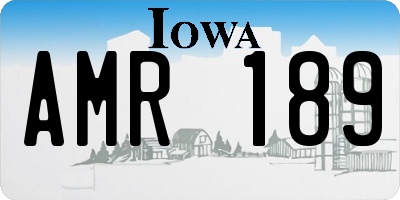 IA license plate AMR189