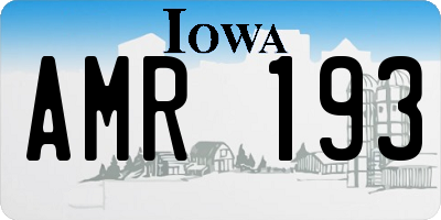 IA license plate AMR193