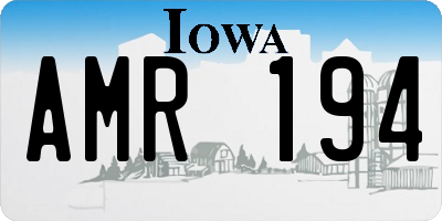 IA license plate AMR194