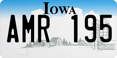IA license plate AMR195