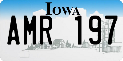 IA license plate AMR197