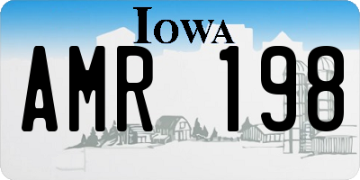 IA license plate AMR198