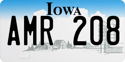 IA license plate AMR208