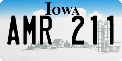IA license plate AMR211