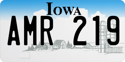 IA license plate AMR219
