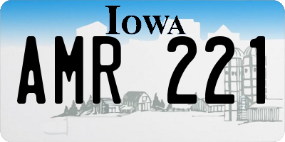IA license plate AMR221