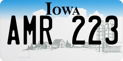 IA license plate AMR223