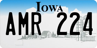 IA license plate AMR224