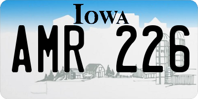 IA license plate AMR226