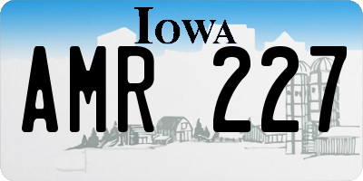 IA license plate AMR227