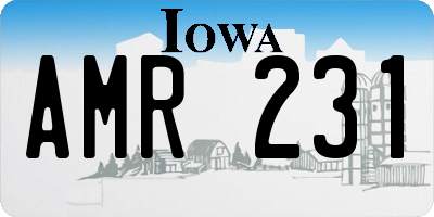 IA license plate AMR231
